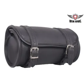 10" Plain PVC Motorcycle Tool Bag With 2 Roller Buckle Straps