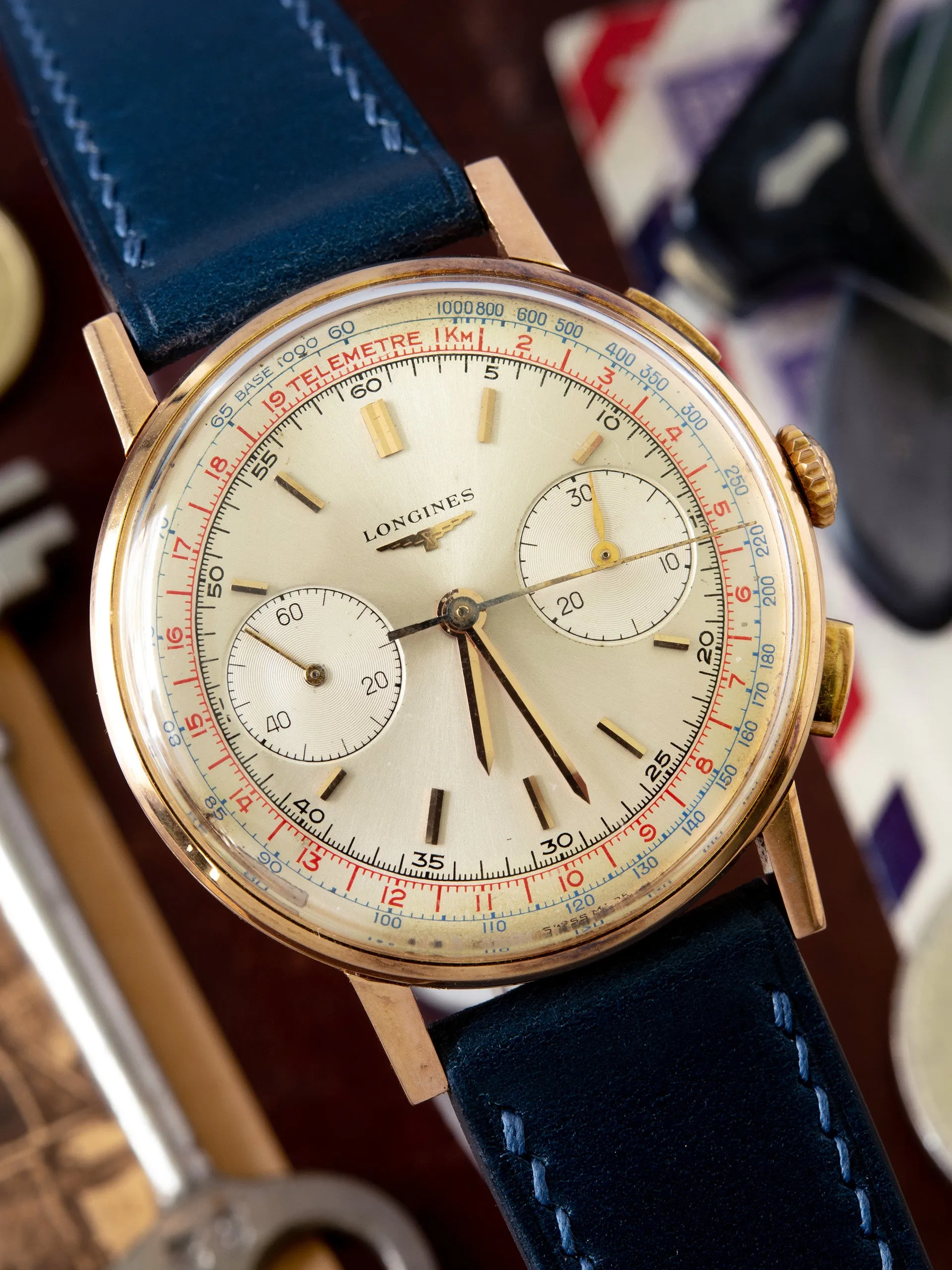 1966 Longines Flyback Chronograph 18K RG (Ref. 7414 3) Cal. 30CH