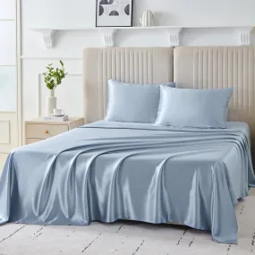 22 Momme Silk Sheet Set - Steel Blue