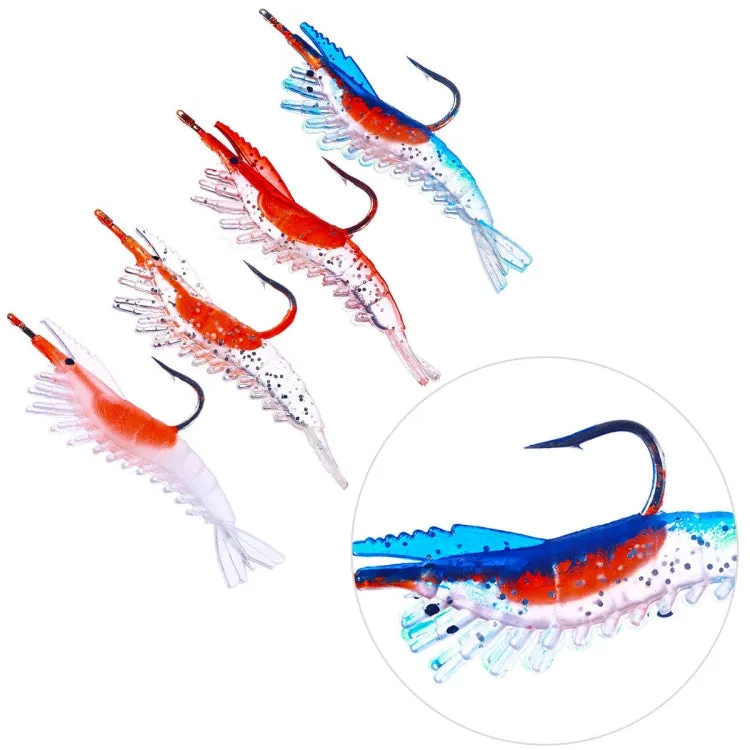 5 PCS / Bag HENGJIA SO077 6cm 3g Lead Wrapped Shrimp Soft Lure Sea Bass Fake Lure(3)