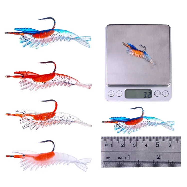 5 PCS / Bag HENGJIA SO077 6cm 3g Lead Wrapped Shrimp Soft Lure Sea Bass Fake Lure(3)