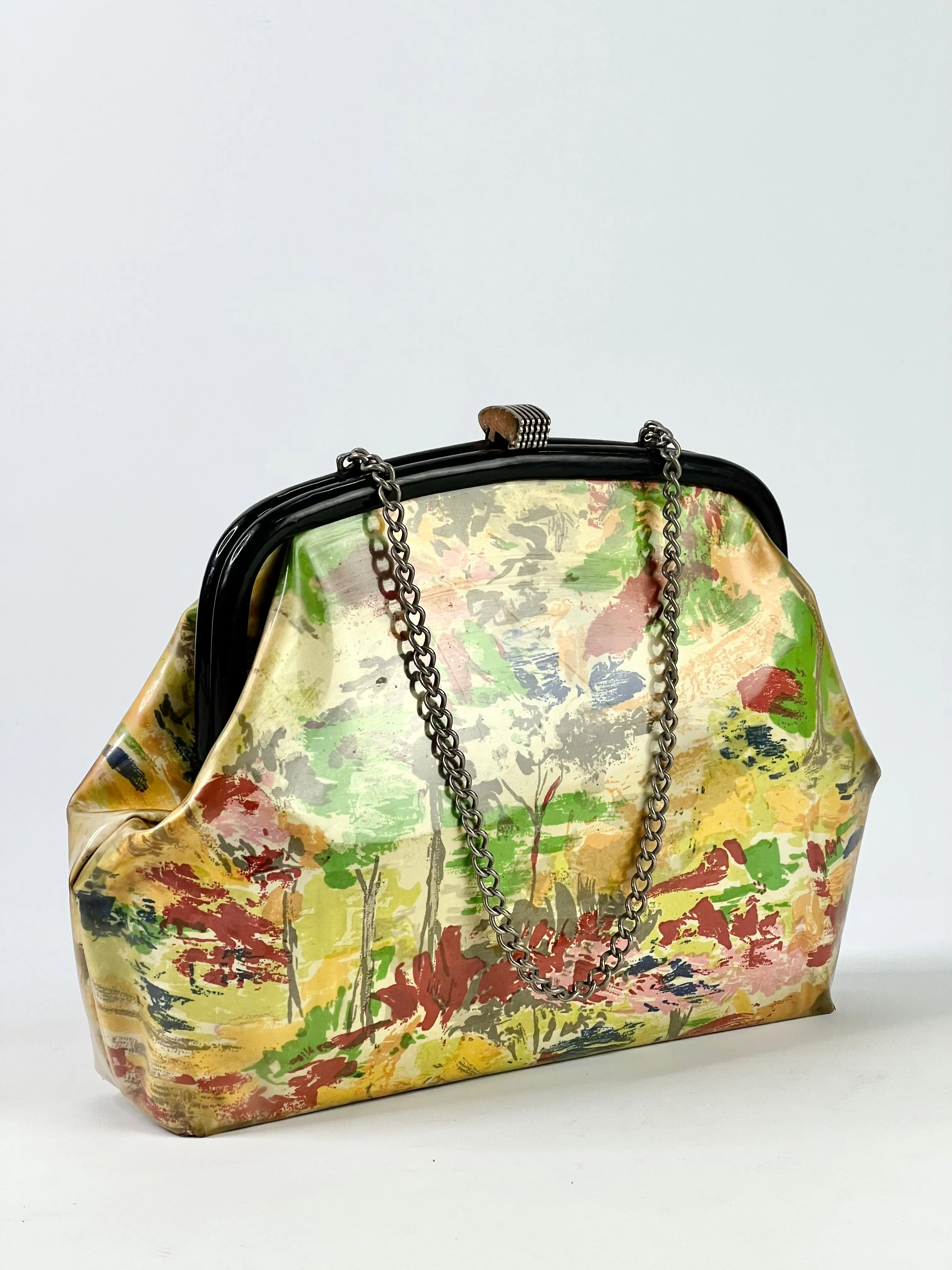 50s Multicolour Vinyl Handbag