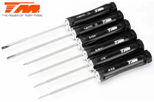 6 PIECE SET - Hex Wrench .05" / 1/16" / 5/64" / 3/32", Phillips and Flat screwdrivers TM117058