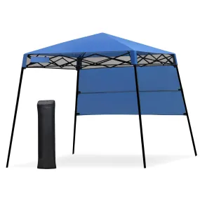 7 x 7 Ft Pop-up Canopy Tent, Outdoor Slant Leg Canopy Shelter with Carry Bag & 4 Stakes