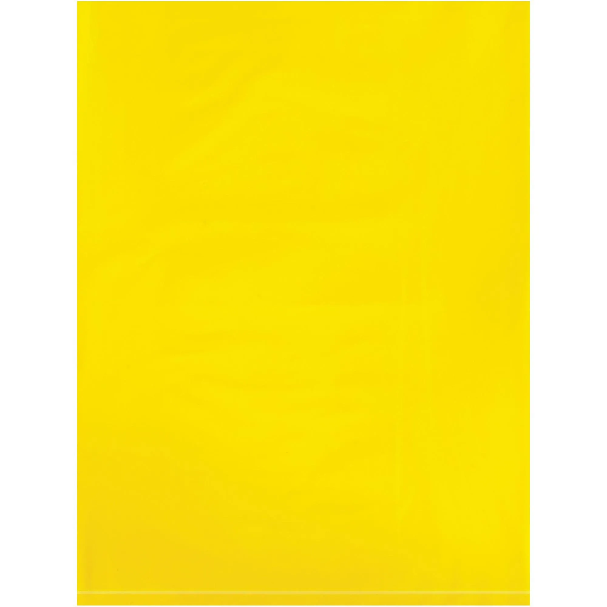 9 x 12" - 2 Mil Yellow Flat Poly Bags