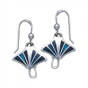 925 Real Silver Manta Ray Earrings