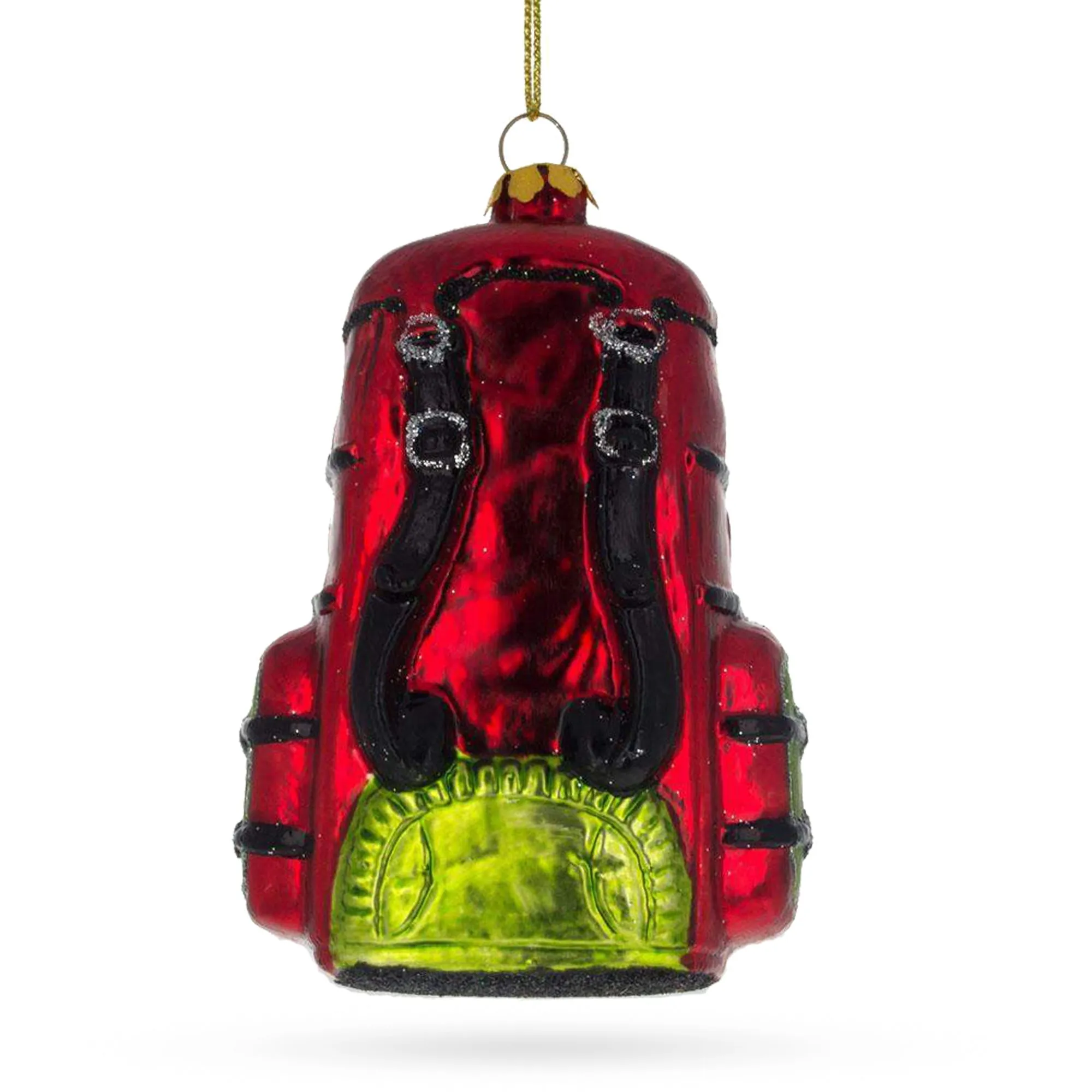 Adventurous Hiking/camping Travel Backpack - Blown Glass Christmas Ornament