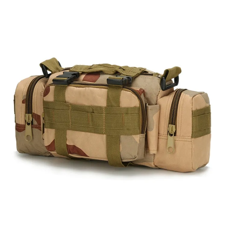 B04 Sports Outdoor Fishing Waterproof Waist Bag Photography Multifunctional Bag(Sand camouflage)