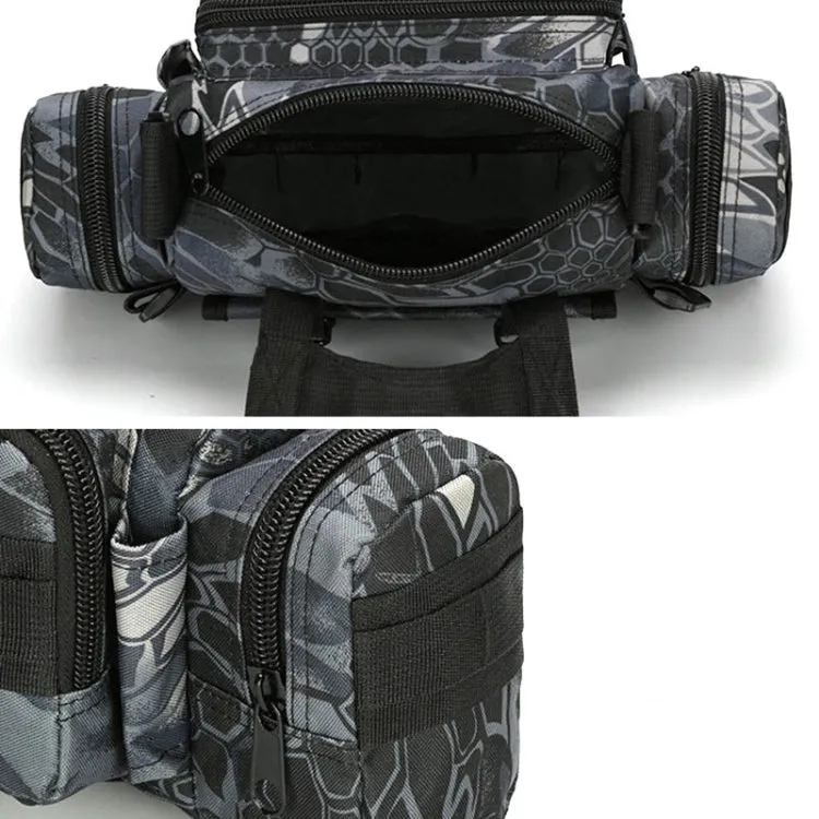 B04 Sports Outdoor Fishing Waterproof Waist Bag Photography Multifunctional Bag(Sand camouflage)