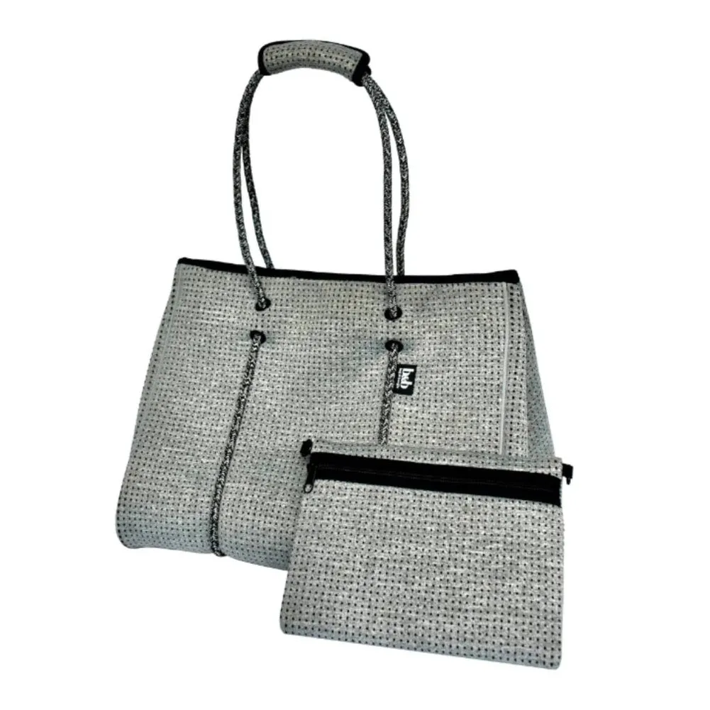 Bag and Bougie Zipper Tote Diaper Bag - Marle Grey