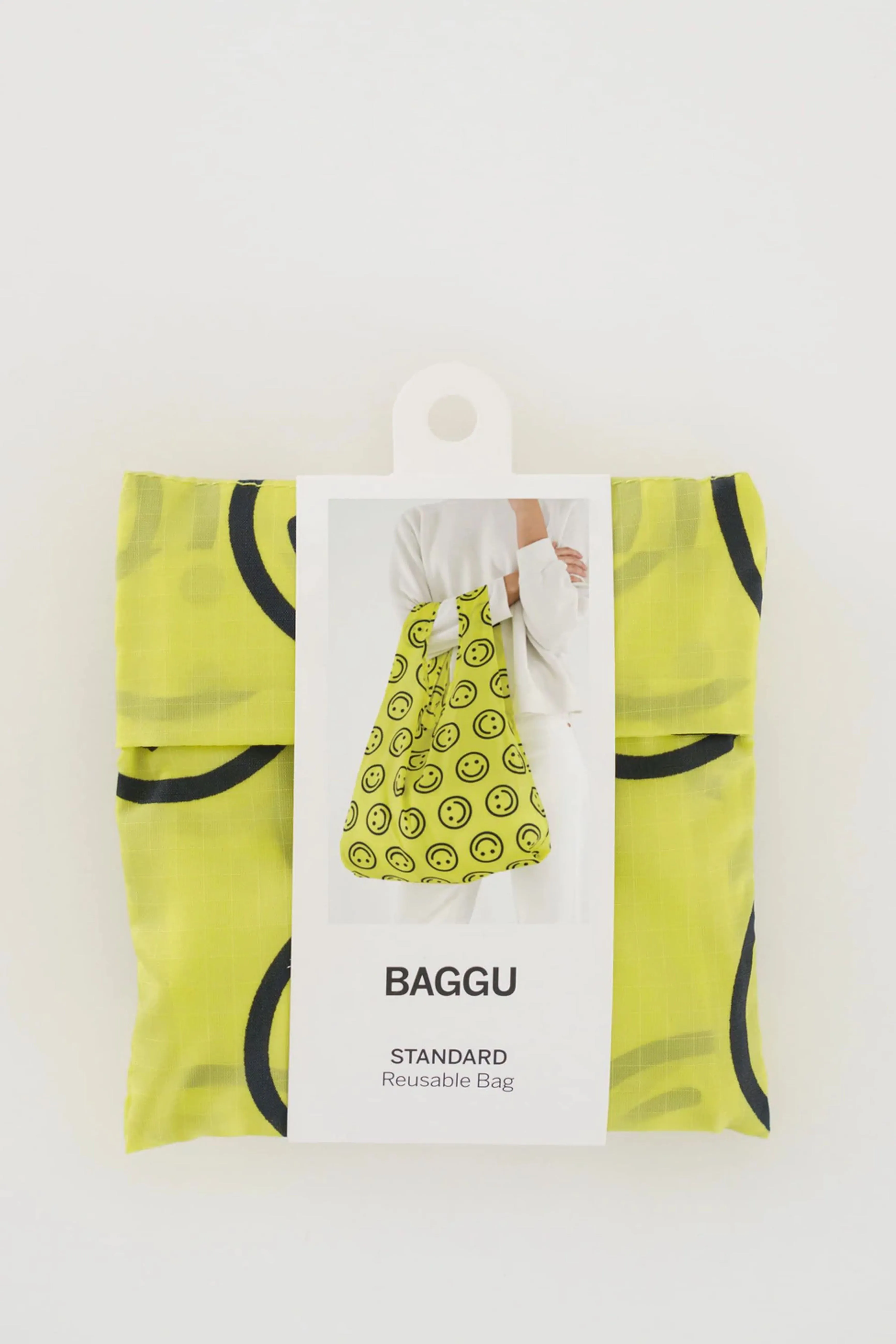 Baggu Yellow Happy Standard Reusable Bag