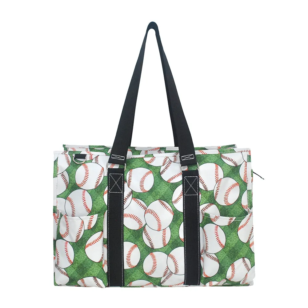 Baseball Bounty NGIL Zippered Caddy Large Organizer Tote Bag