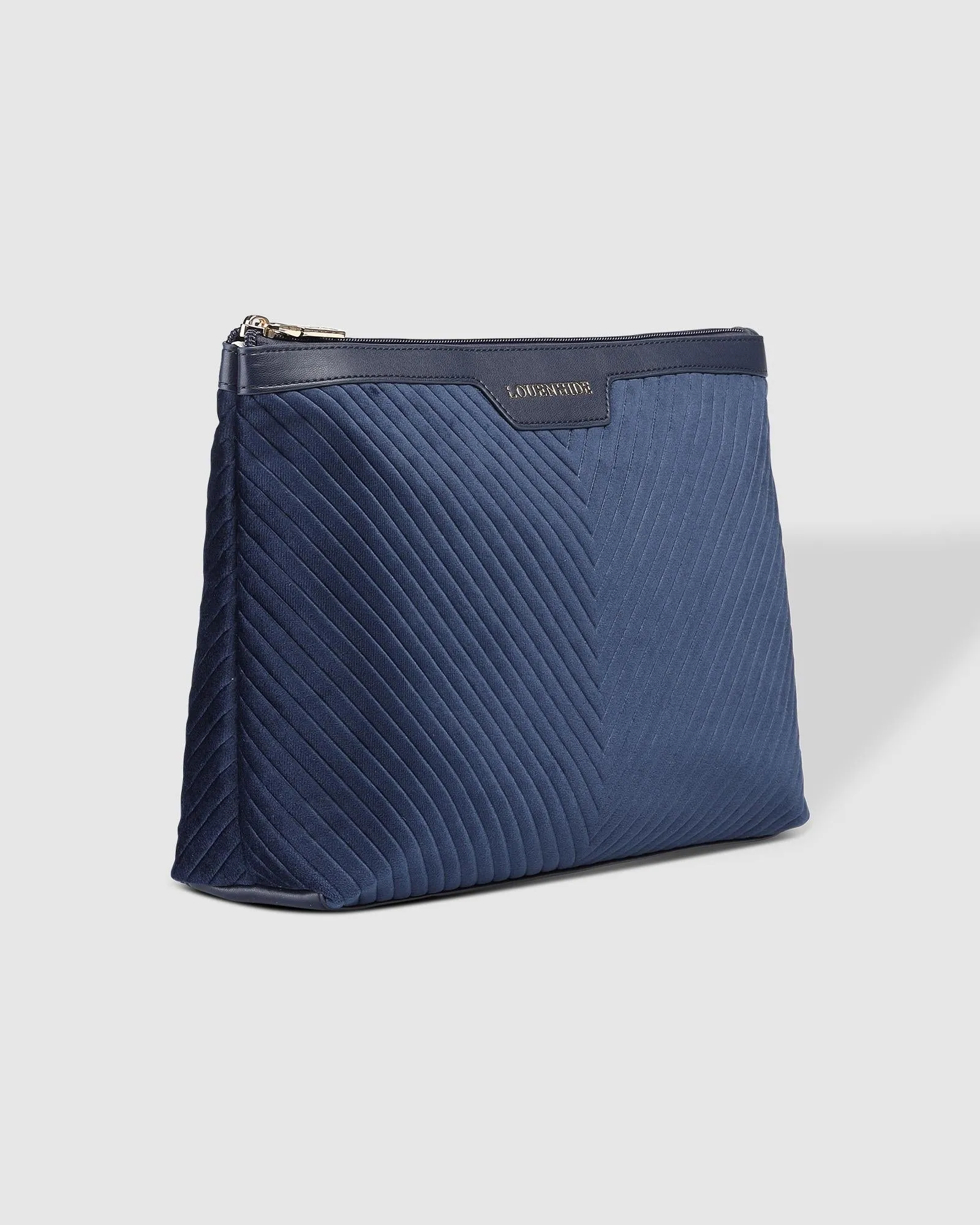 Bessie Pouch Velvet Navy