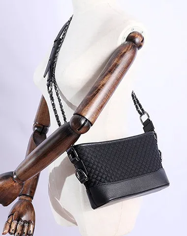 Black Diamond Nylon Chain Shoulder Purse Womens Nylon Leather Shoulder Bag Womens