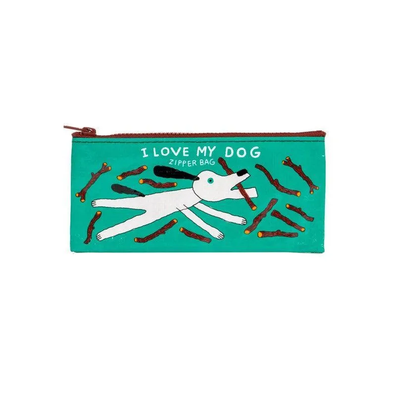 Blue Q Pencil Case I LOVE MY DOG