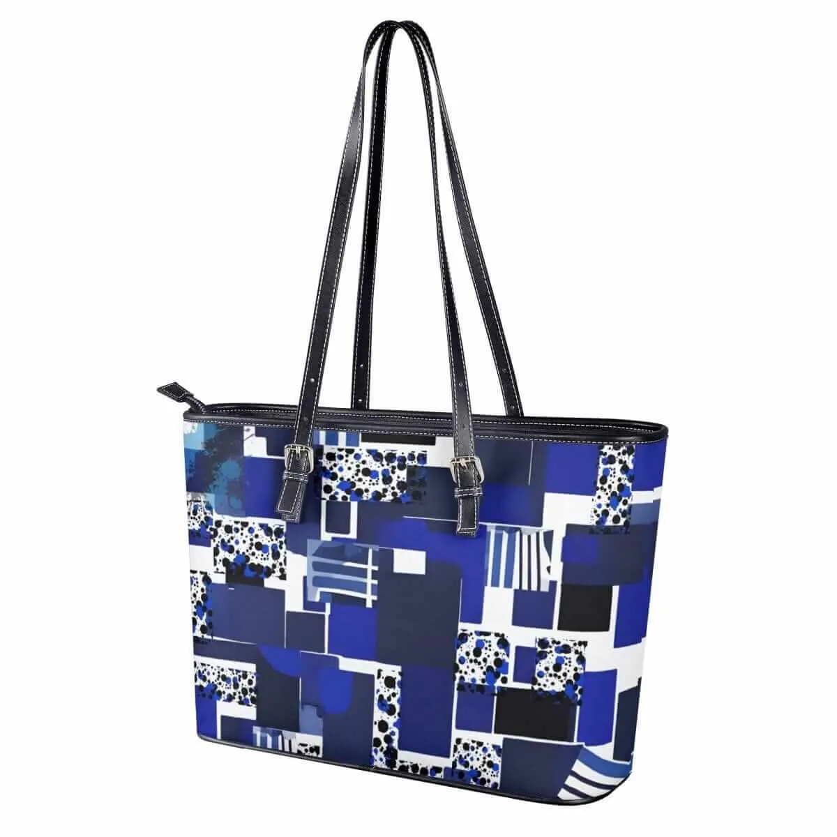 Blue White Black Fashion Tote