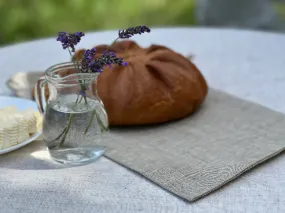 Bread bag in natural non-dyed linen fabric - storage bag / Organic Placemats/ bread serving & storage basket / Organic Tablecloth