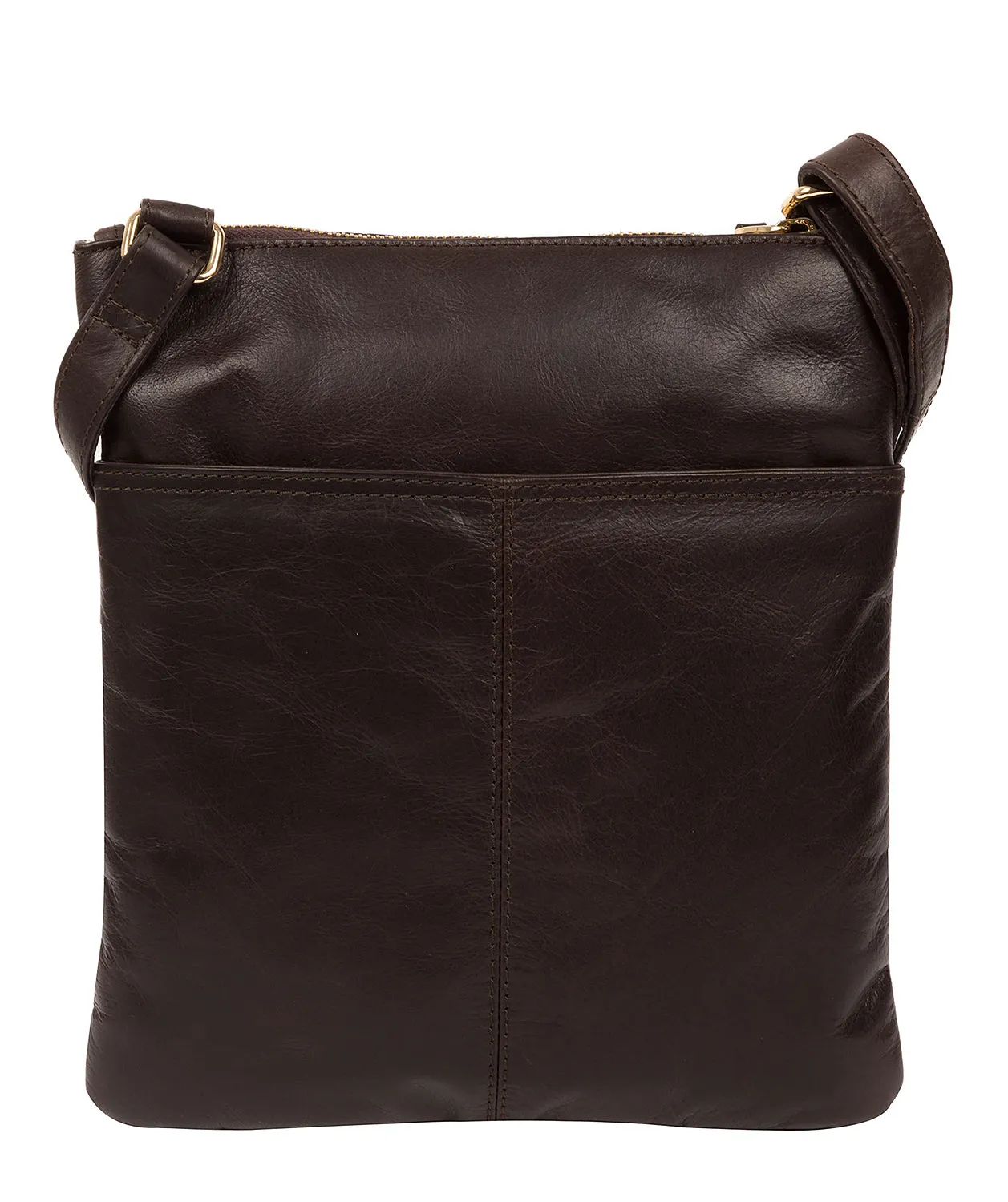 'Briony' Dark Brown Leather Cross Body Bag