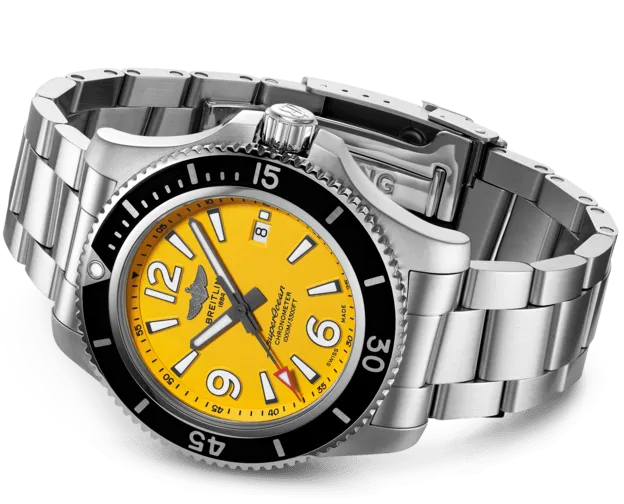 BRT Watch Superocean AutoMTic 44 Yellow Steel Bracelet