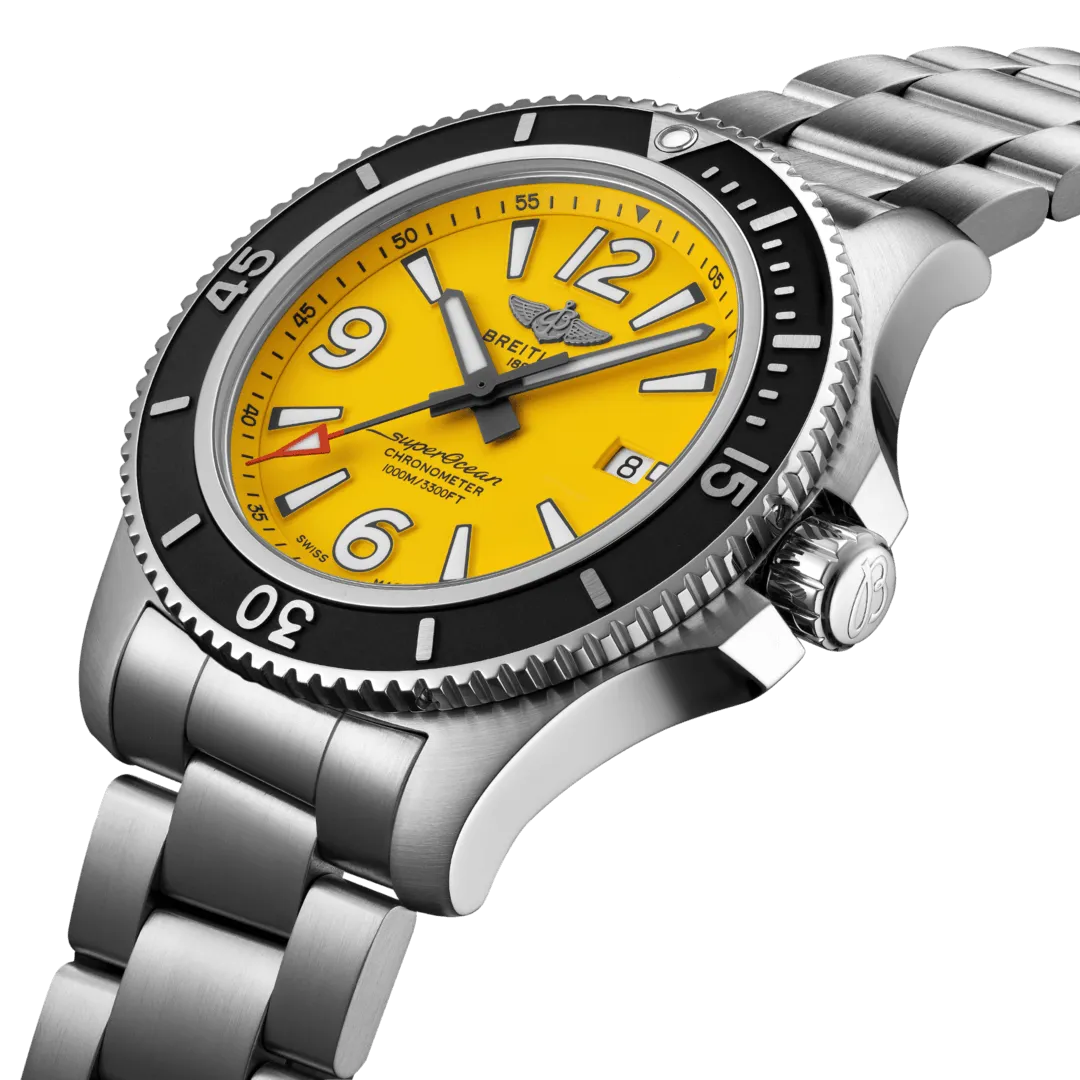 BRT Watch Superocean AutoMTic 44 Yellow Steel Bracelet