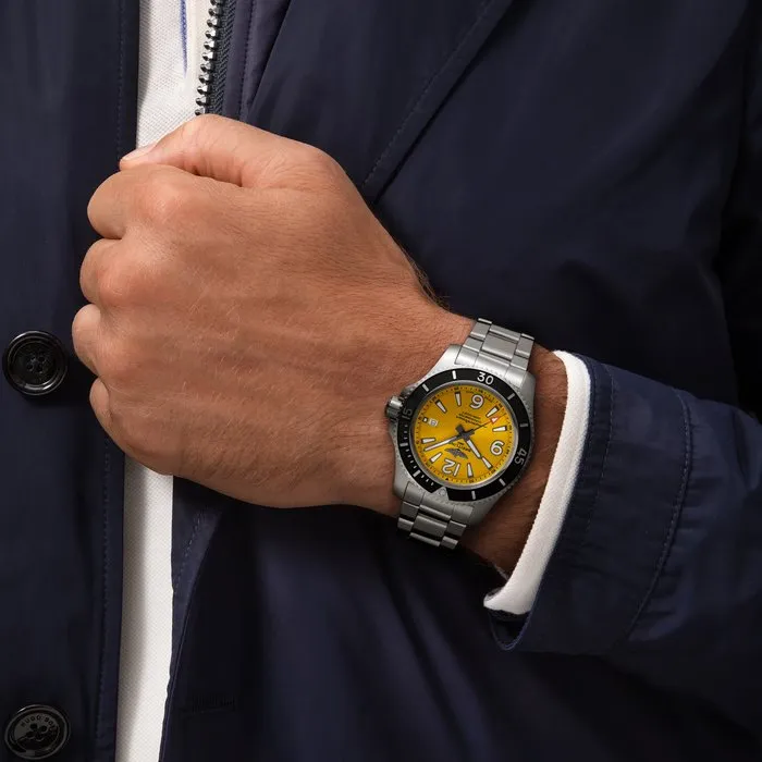 BRT Watch Superocean AutoMTic 44 Yellow Steel Bracelet