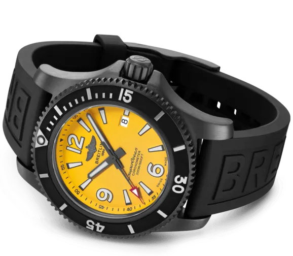 BRT Watch Superocean AutoMTic 46 Black Steel Yellow Diver Pro III Tang Type