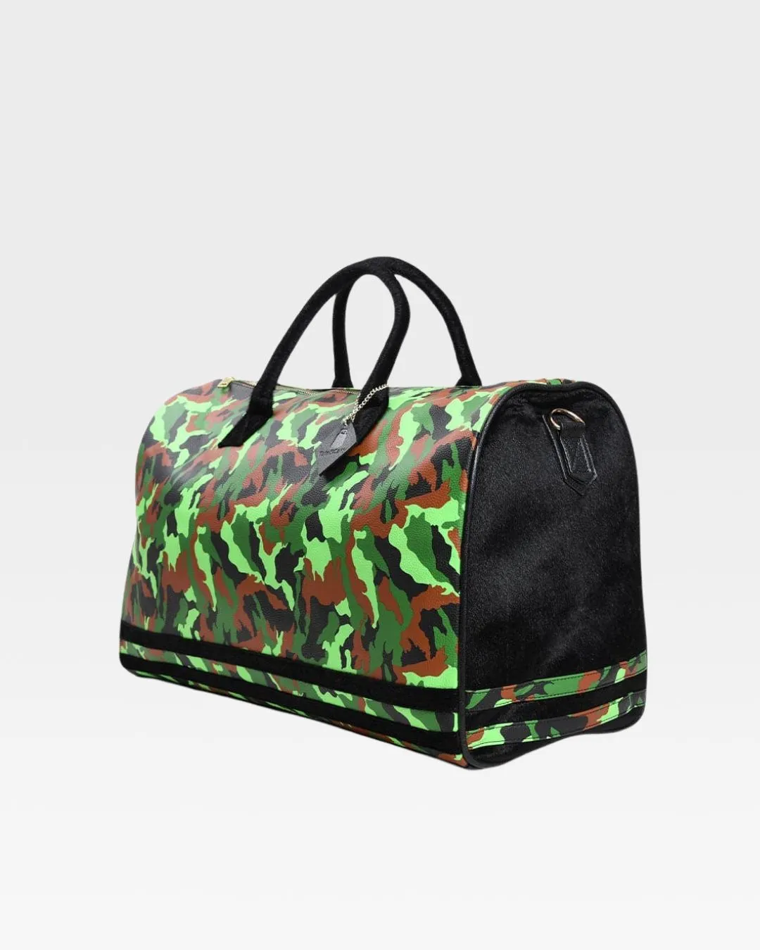 Camo Duffle Bag in Slyme