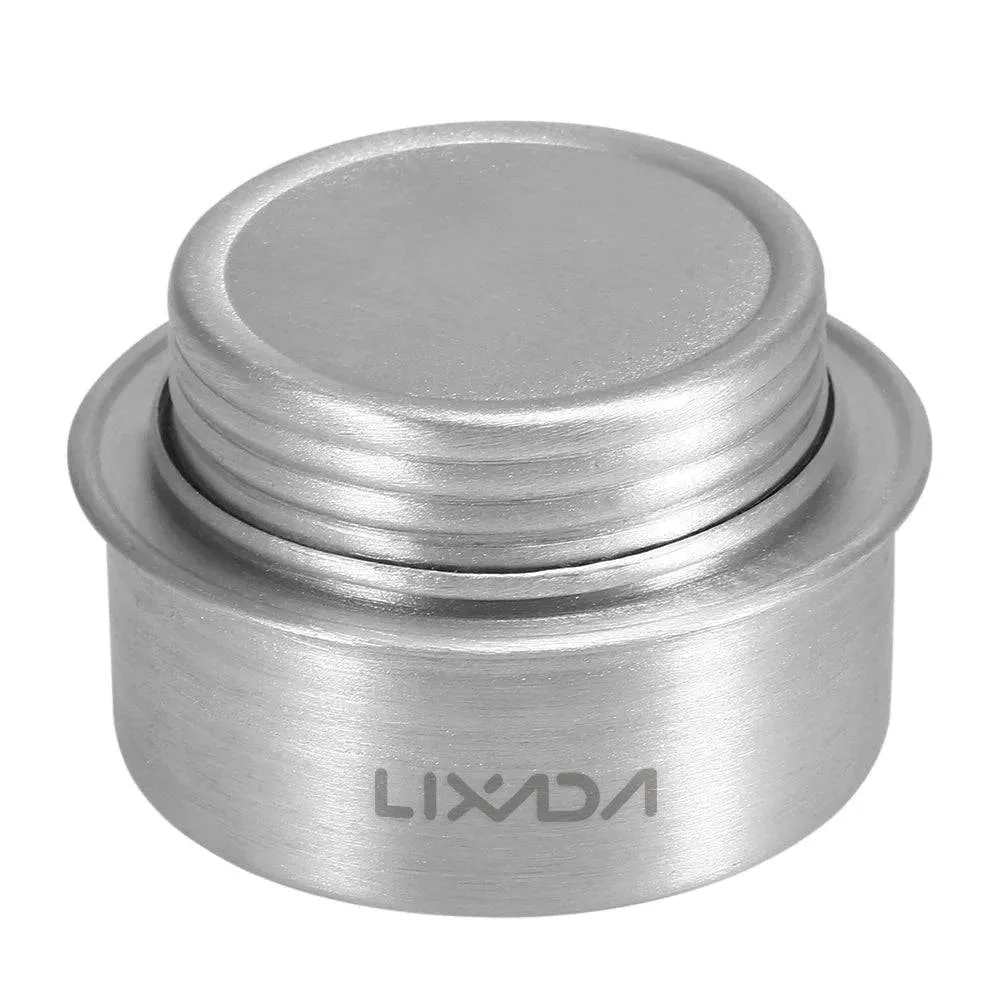 Camping Stove Portable Mini Aluminum Alloy Alcohol Stove with Lid Outdoor Camping Hiking Backpacking Cooking Stove