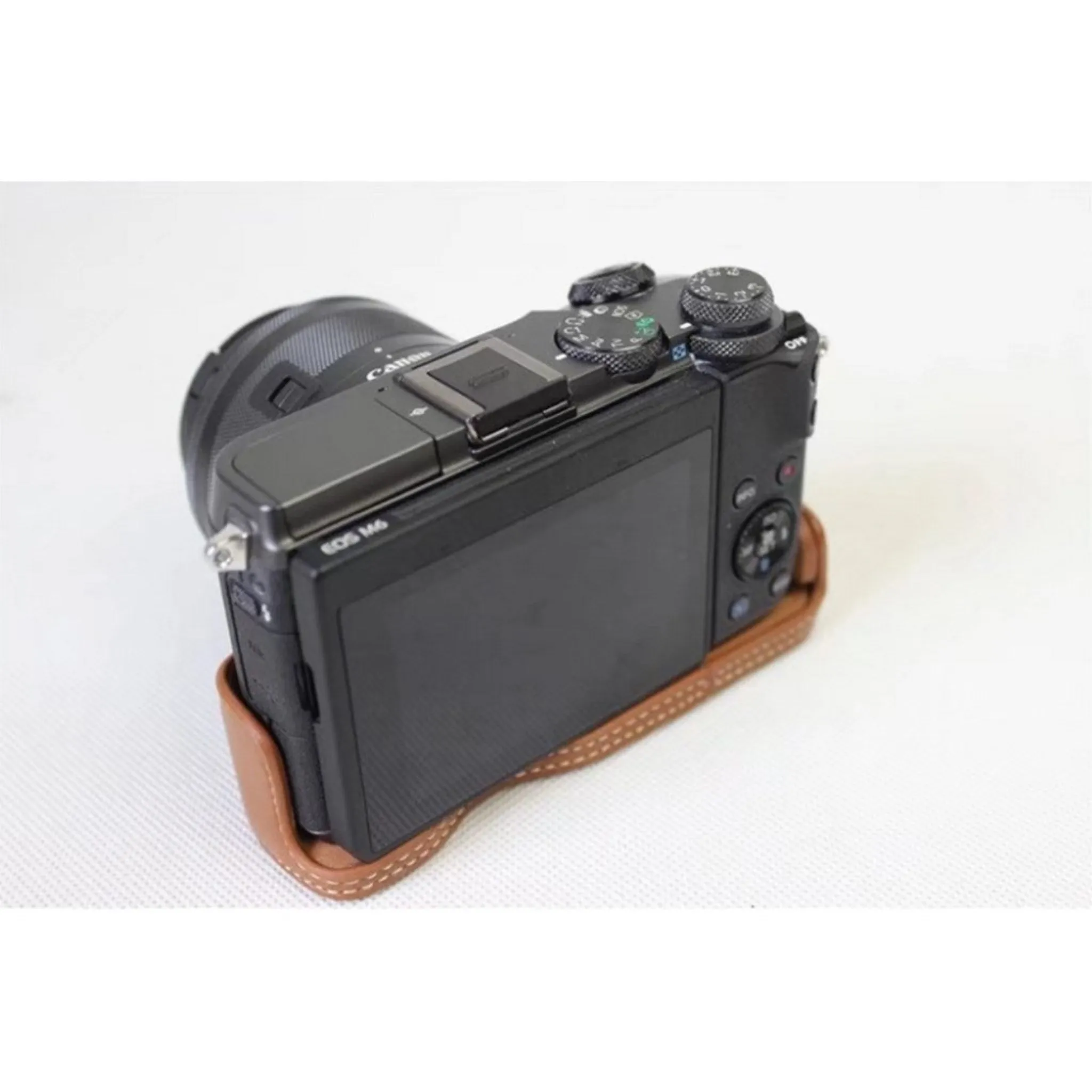 Canon EOS M6 genuine cowhide leather case - Brown