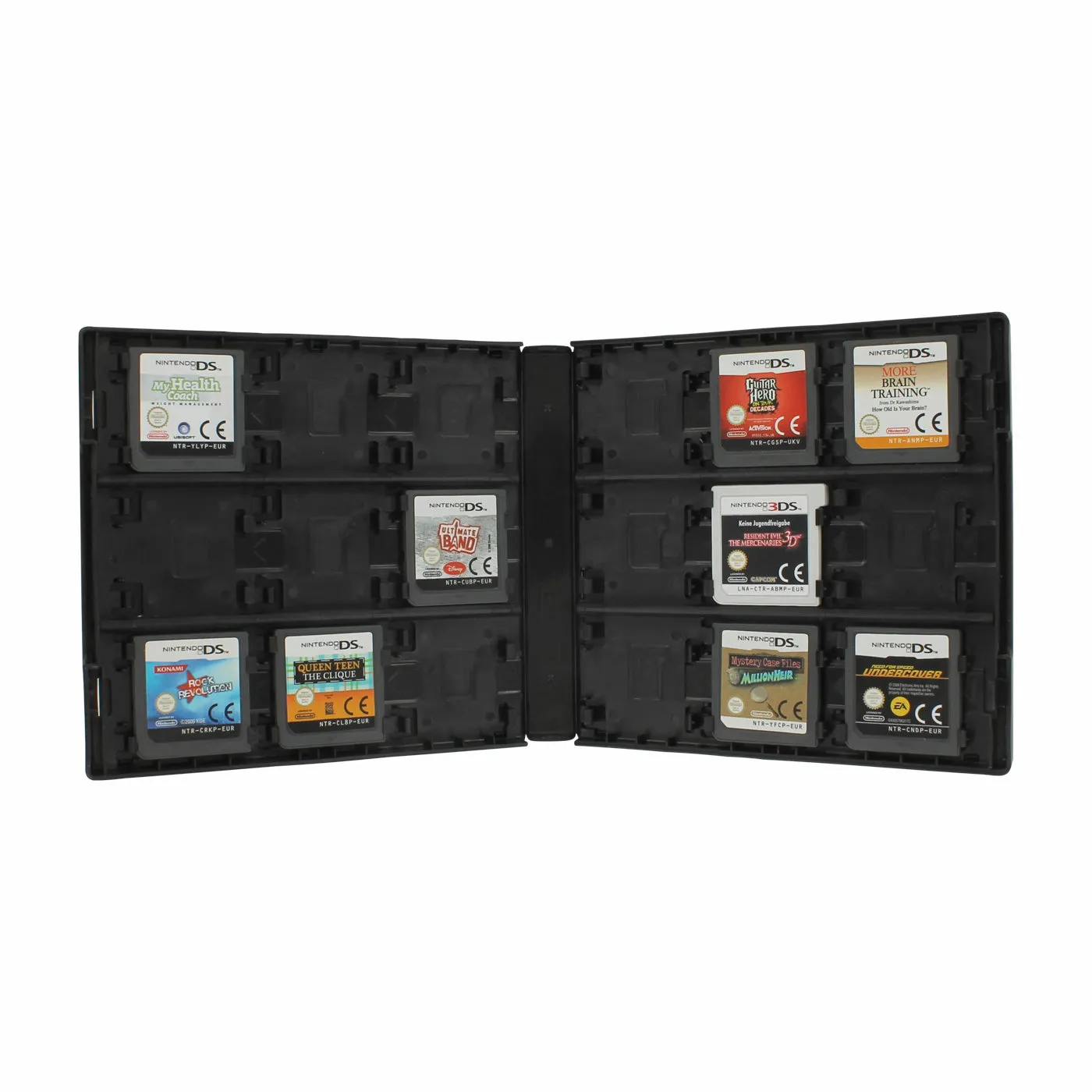 Cartridge case for 3DS & DS Nintendo 18 in 1 game travel storage protective hard box – Black | ZedLabz