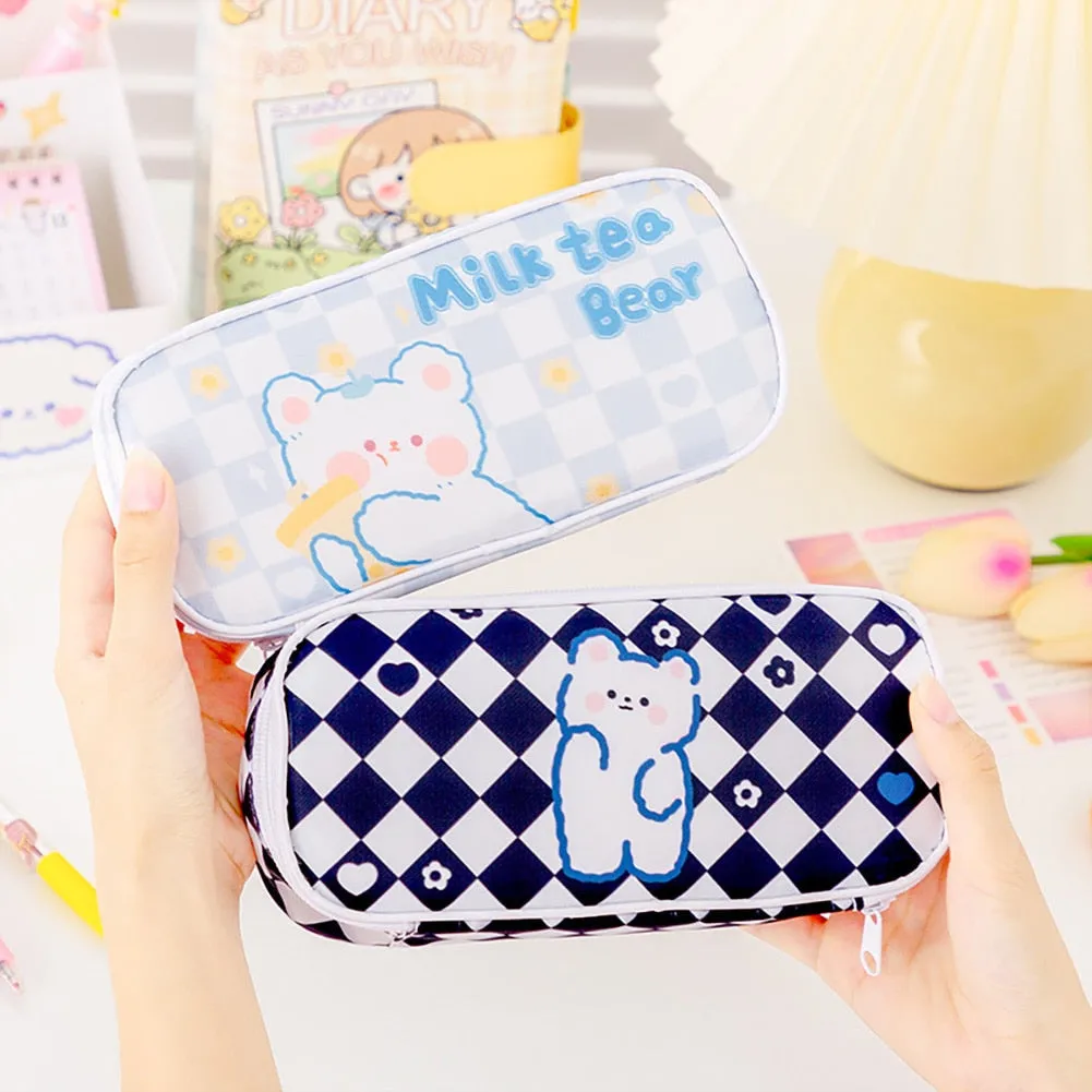 Checkerboard Bunny Cosmetic Case