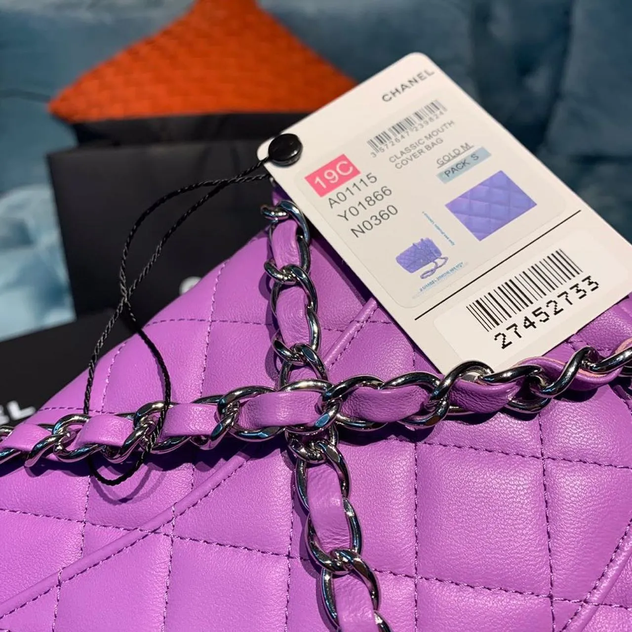 CHLMini Flap Bag Purple For Women, Women&#8217;s Bags, Shoulder And Crossbody Bags 6.7in/17cm A35200