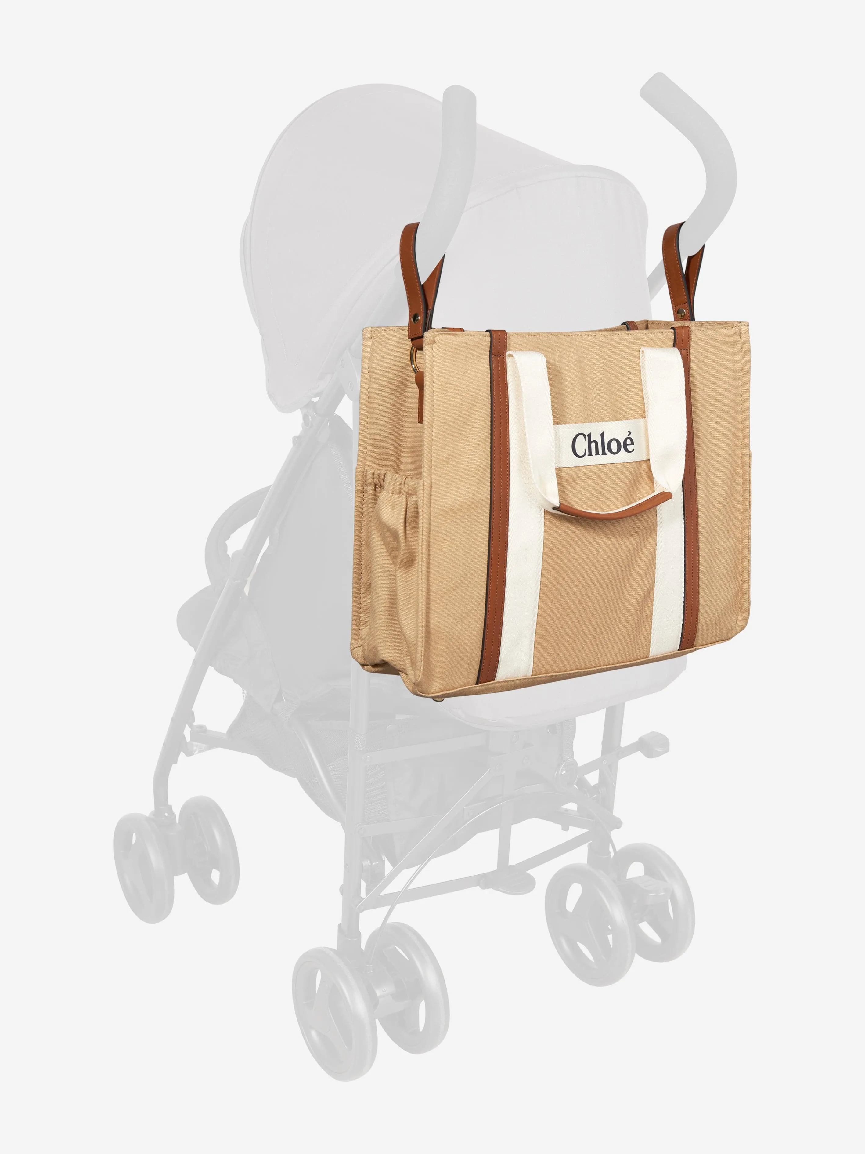 Chloé Baby Changing Bag With Mat And Pouch in Beige