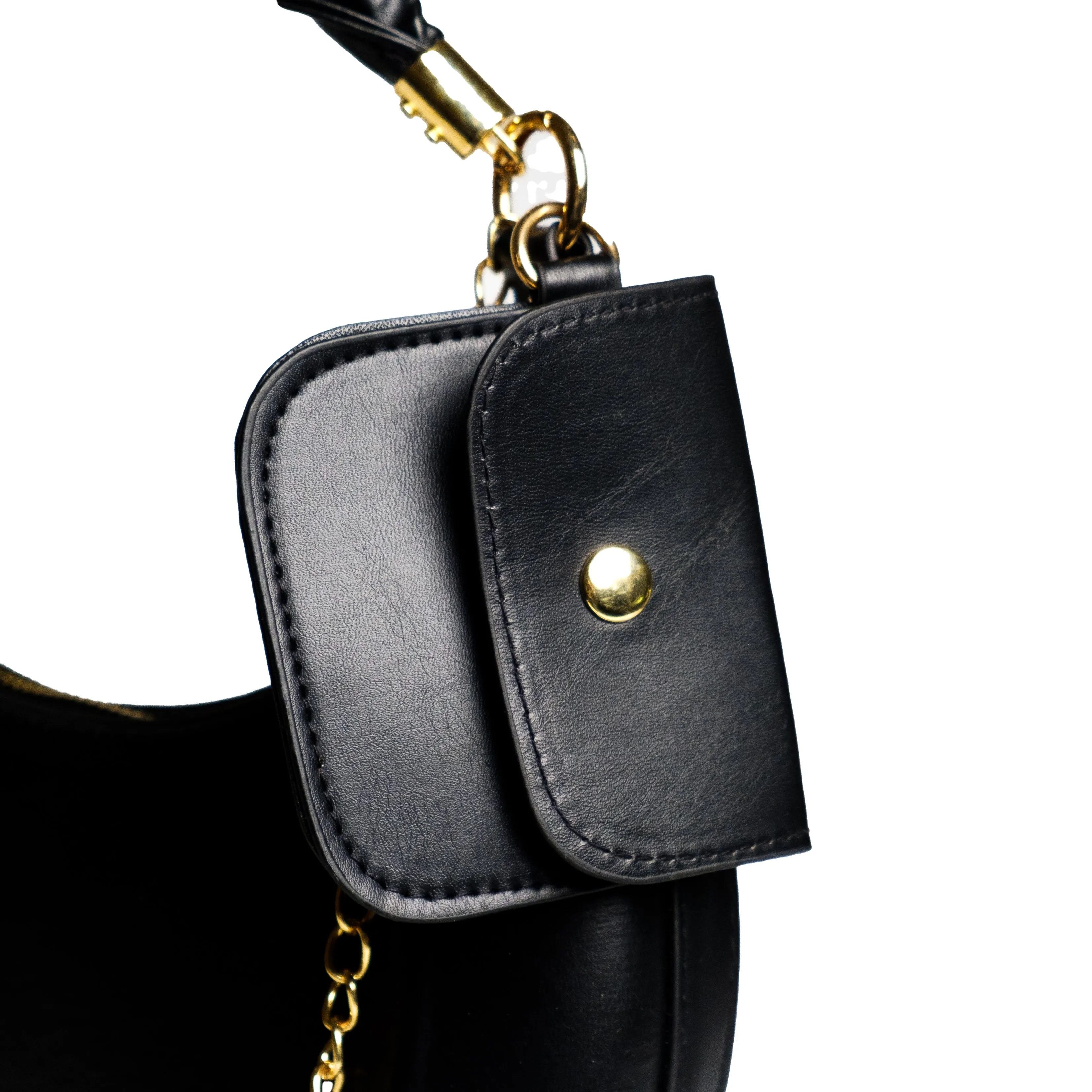 Chokore Baguette Bag with Gold Chain (Black)