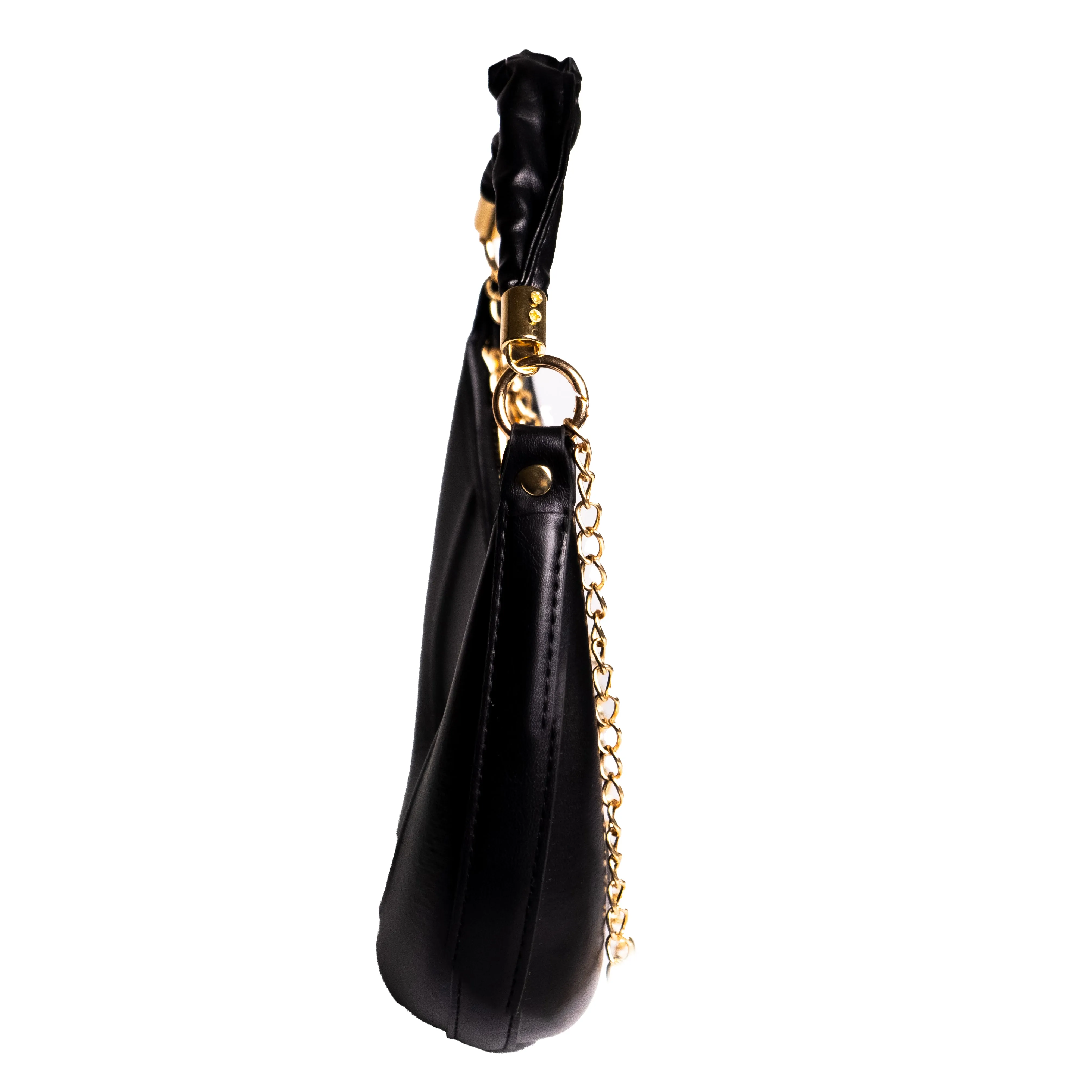 Chokore Baguette Bag with Gold Chain (Black)