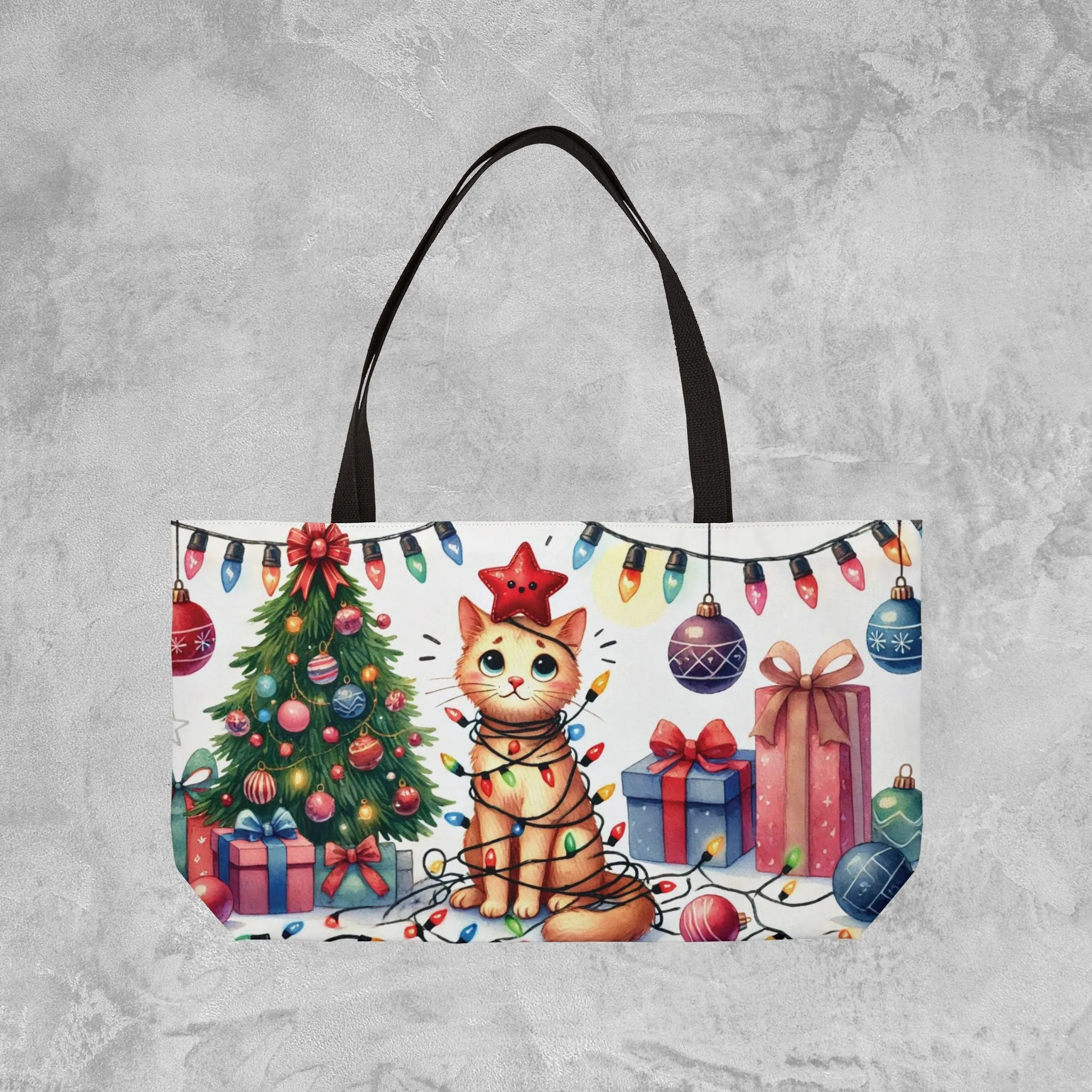 Christmas Helper- Cat Lover - Weekender Tote Bag