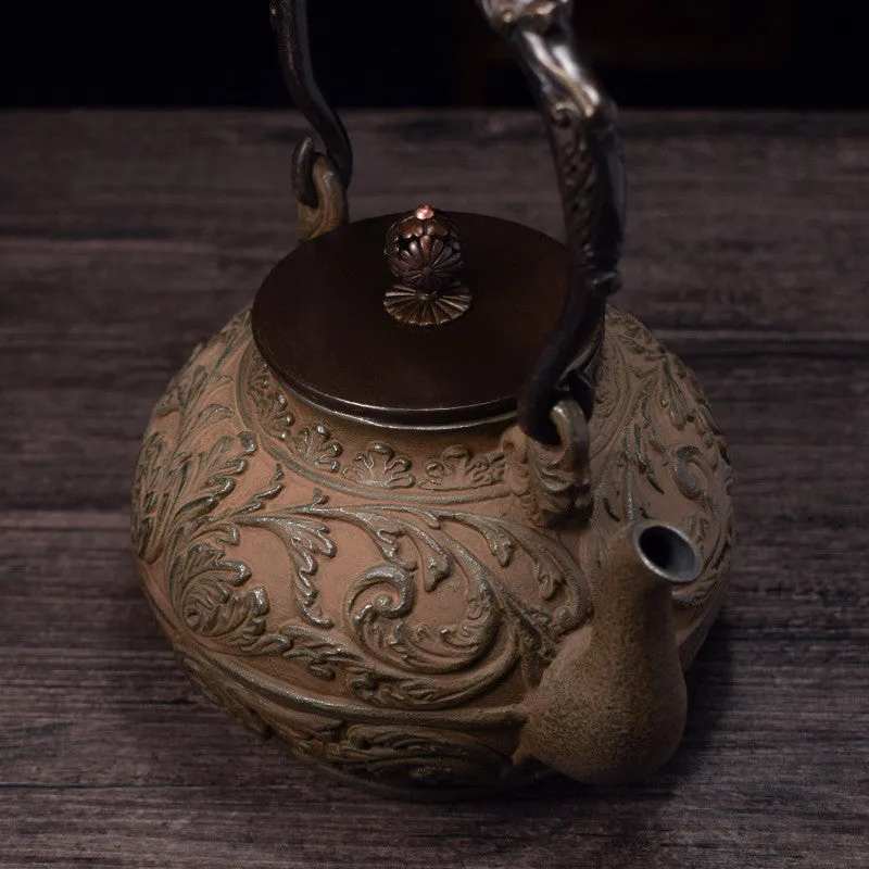 Classical old Iron Kettle pot for making tea