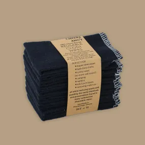 cloth wipes (10 pack) - black