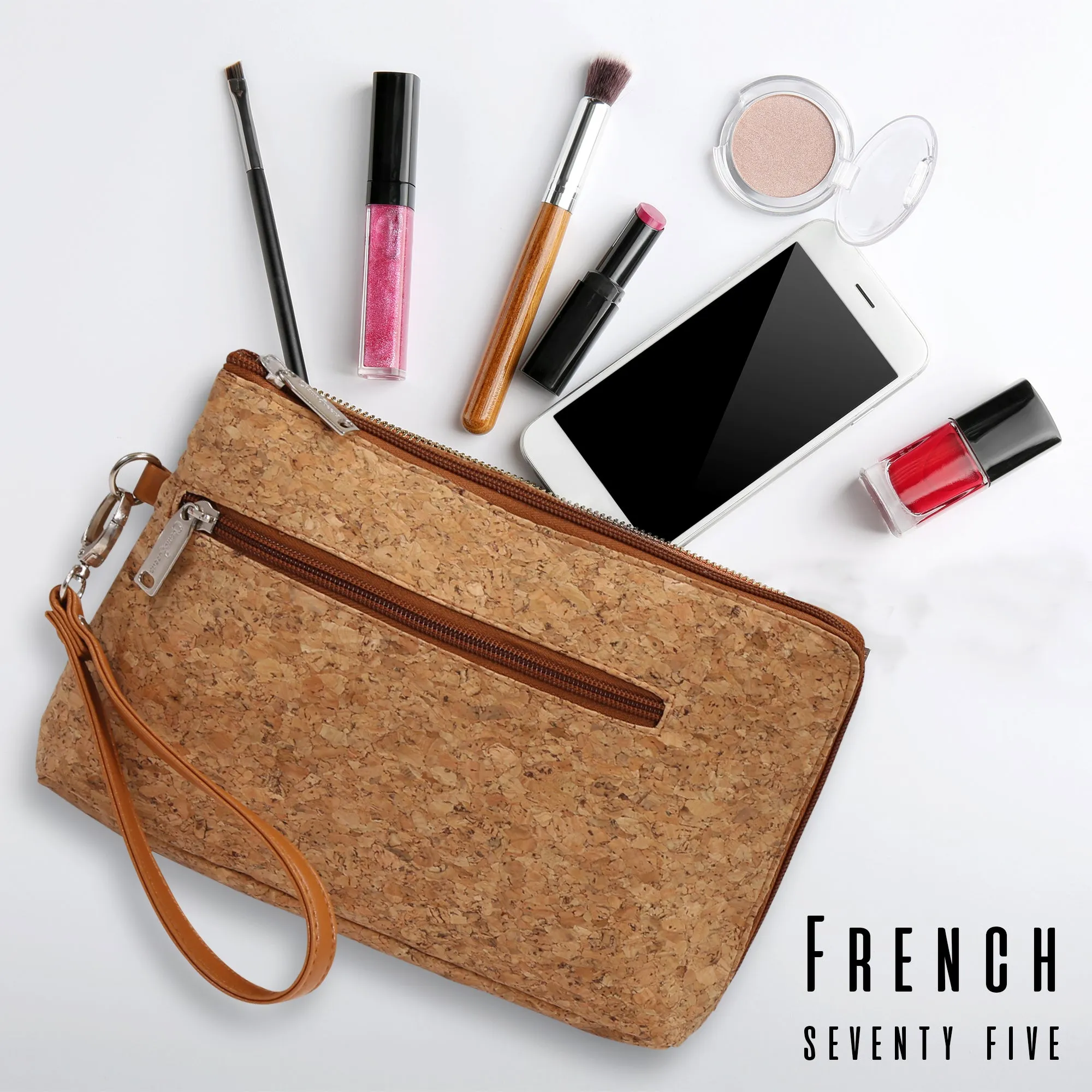 Cork Cosmetic Bag French 75