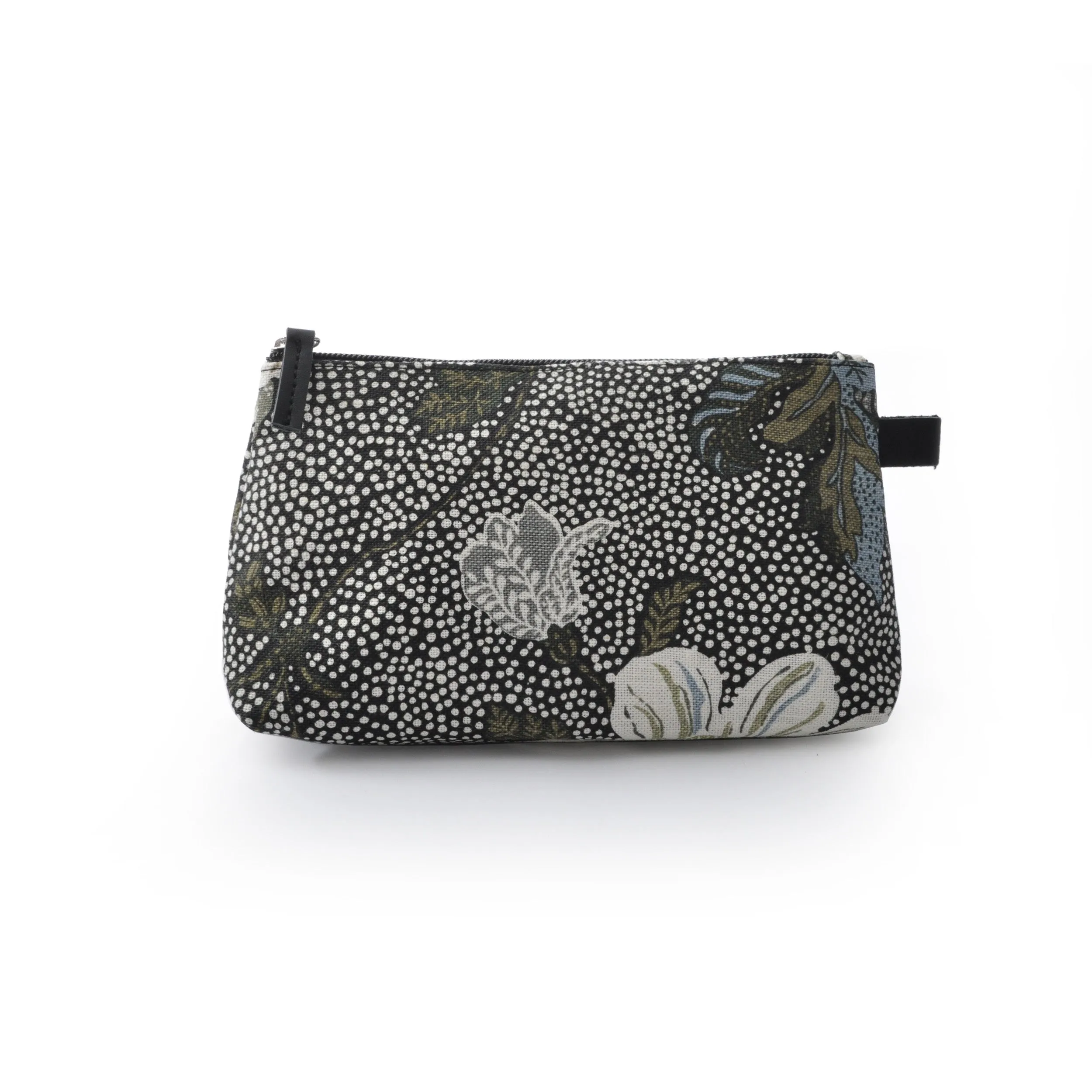 Cosmetic Bag | Black Flower | Linen