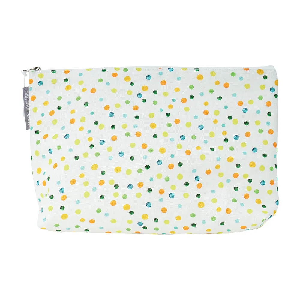 Cosmetic Bag - Linen - Large - Amalfi Spot