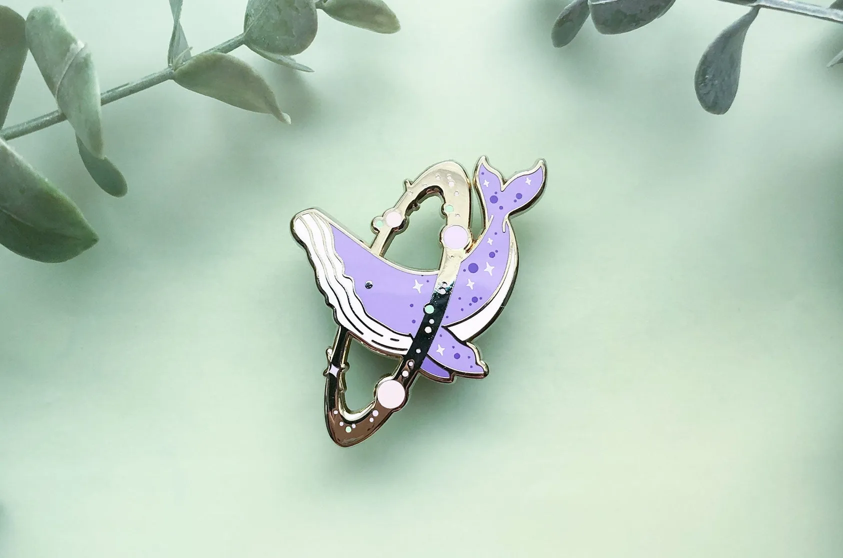 Cosmic Whale Enamel Pin