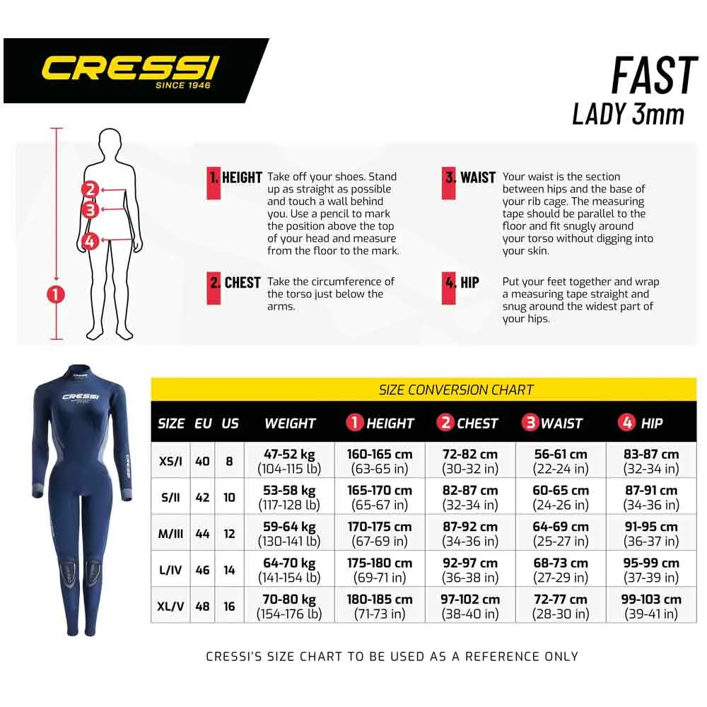 Cressi Fast Women's Scuba Diving Wetsuit