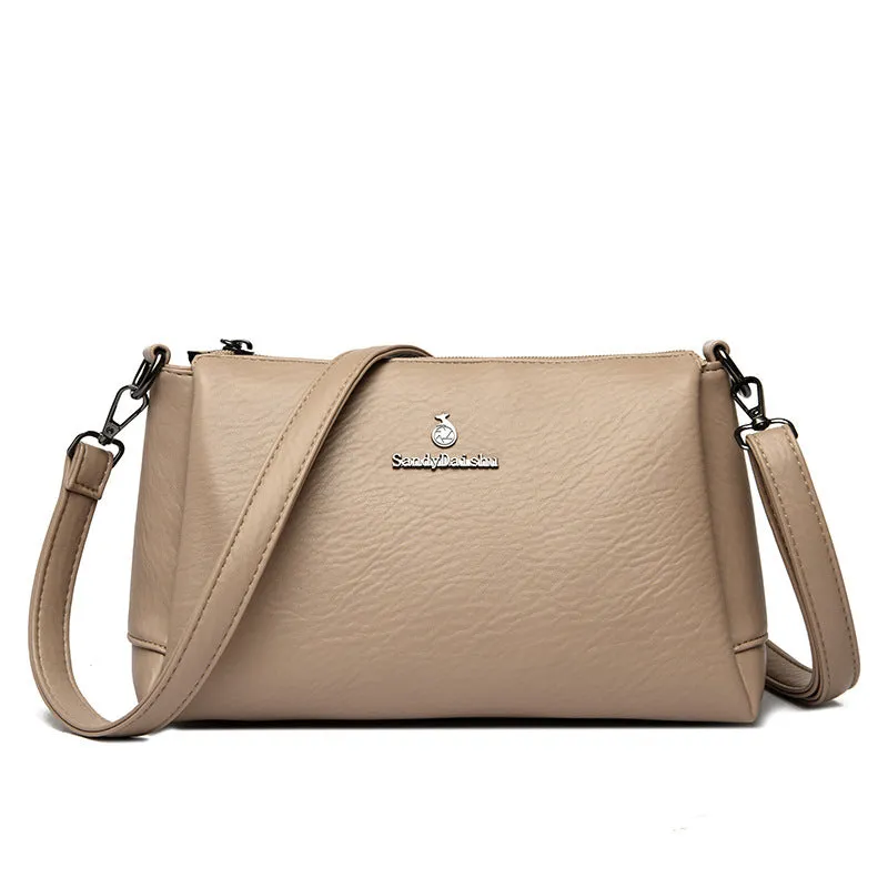 Cross-border popular genuine leather women's shoulder bag spring new middle-aged mother large capacity crossbody women's small bag