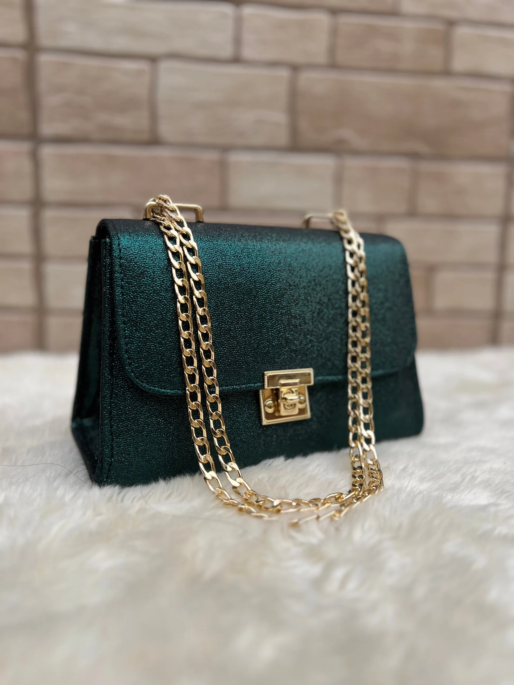 Crossbody Chain Bag - Celestial Teal