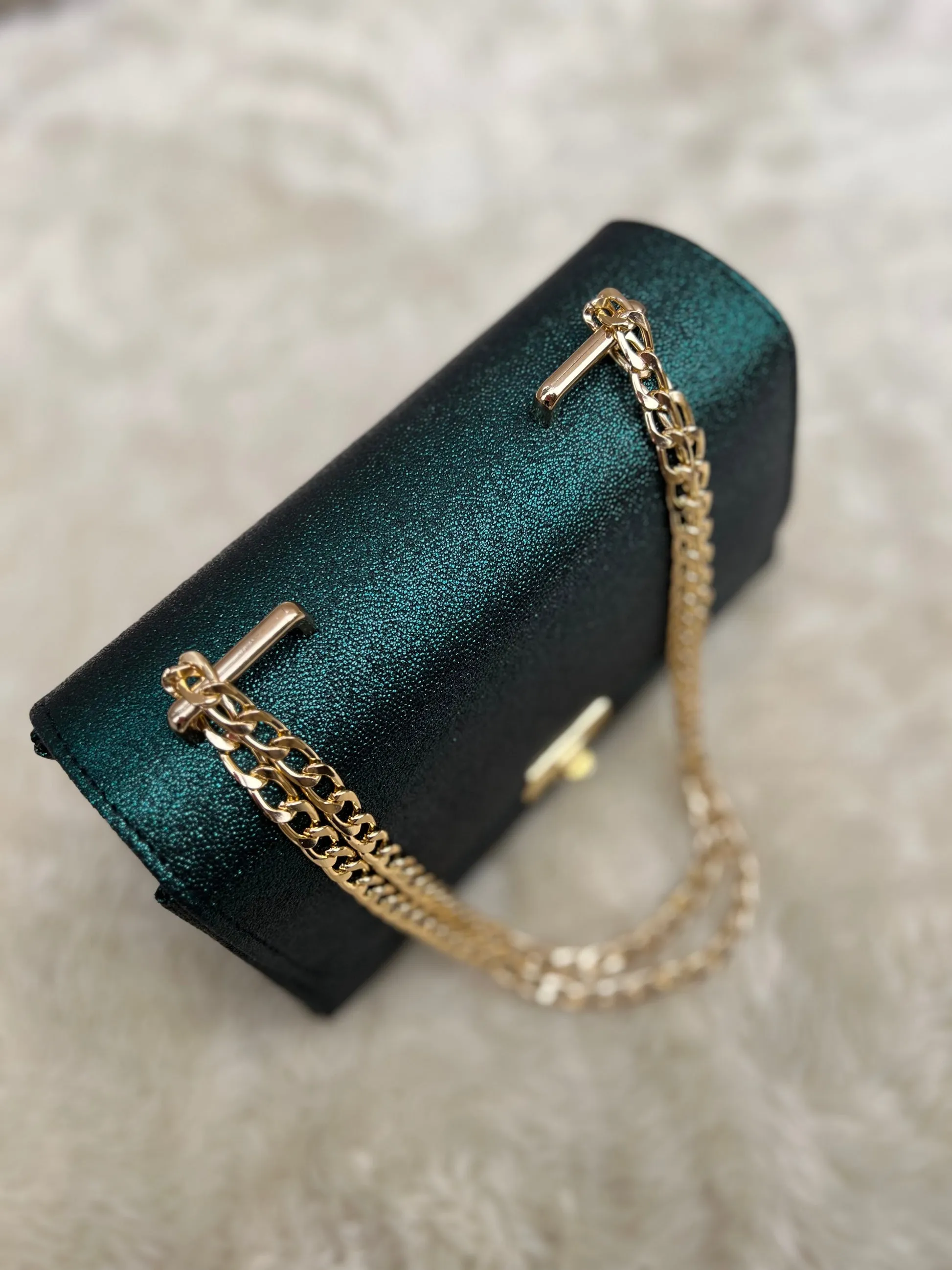 Crossbody Chain Bag - Celestial Teal