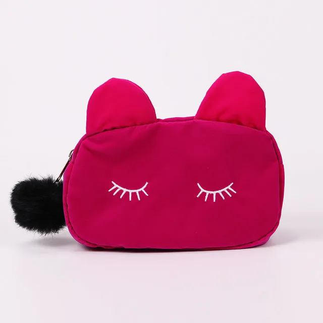 Cute Cat Lady Hairball Cosmetic  Pouch