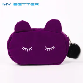 Cute Cat Lady Hairball Cosmetic  Pouch