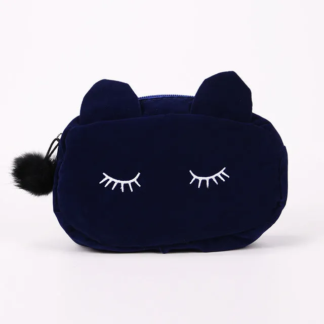 Cute Cat Lady Hairball Cosmetic  Pouch