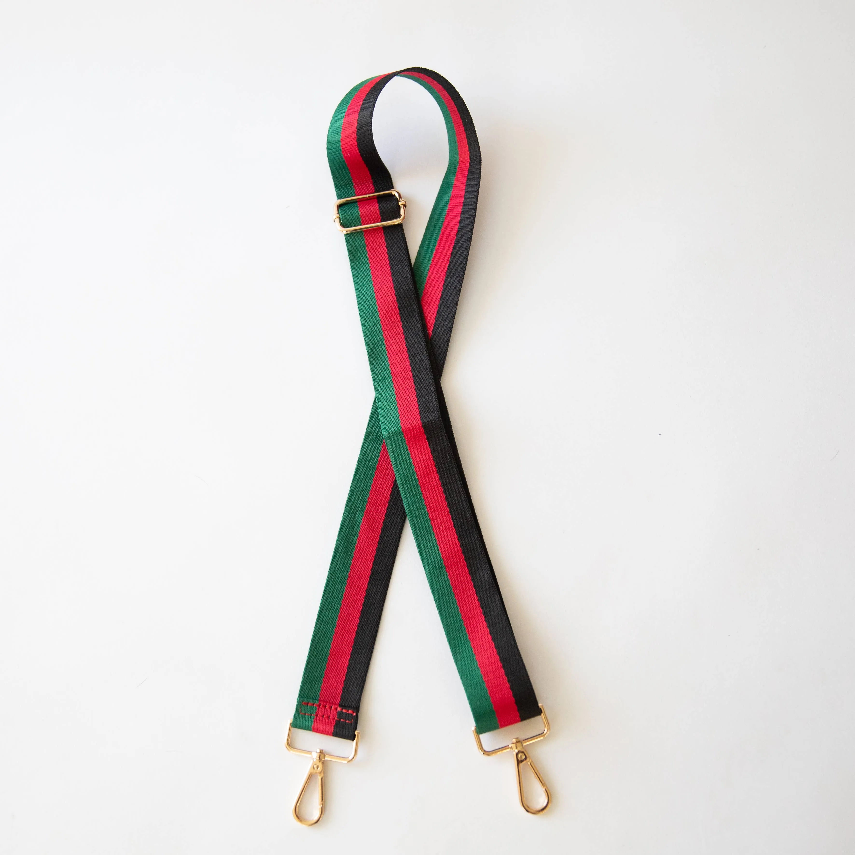 Designer Inspired Adjustable Bag Strap ~ Black, Red and Green